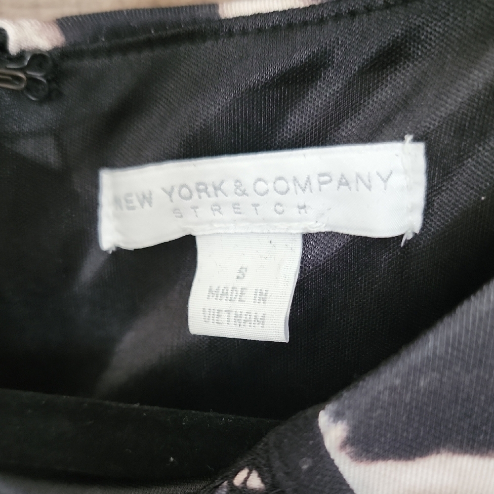 New York & Company Elegant Black Midi Dress
